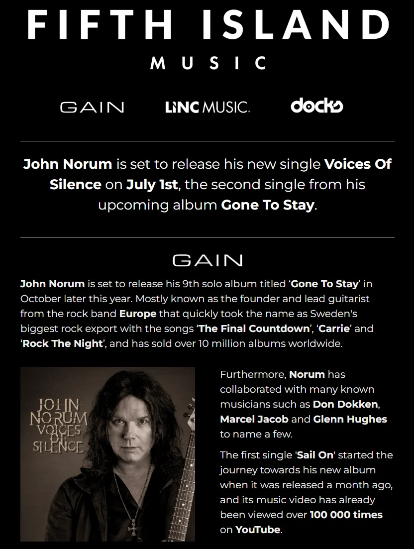 Voices of Silence – Press-release 01 Voices of Silence - Press-release 01