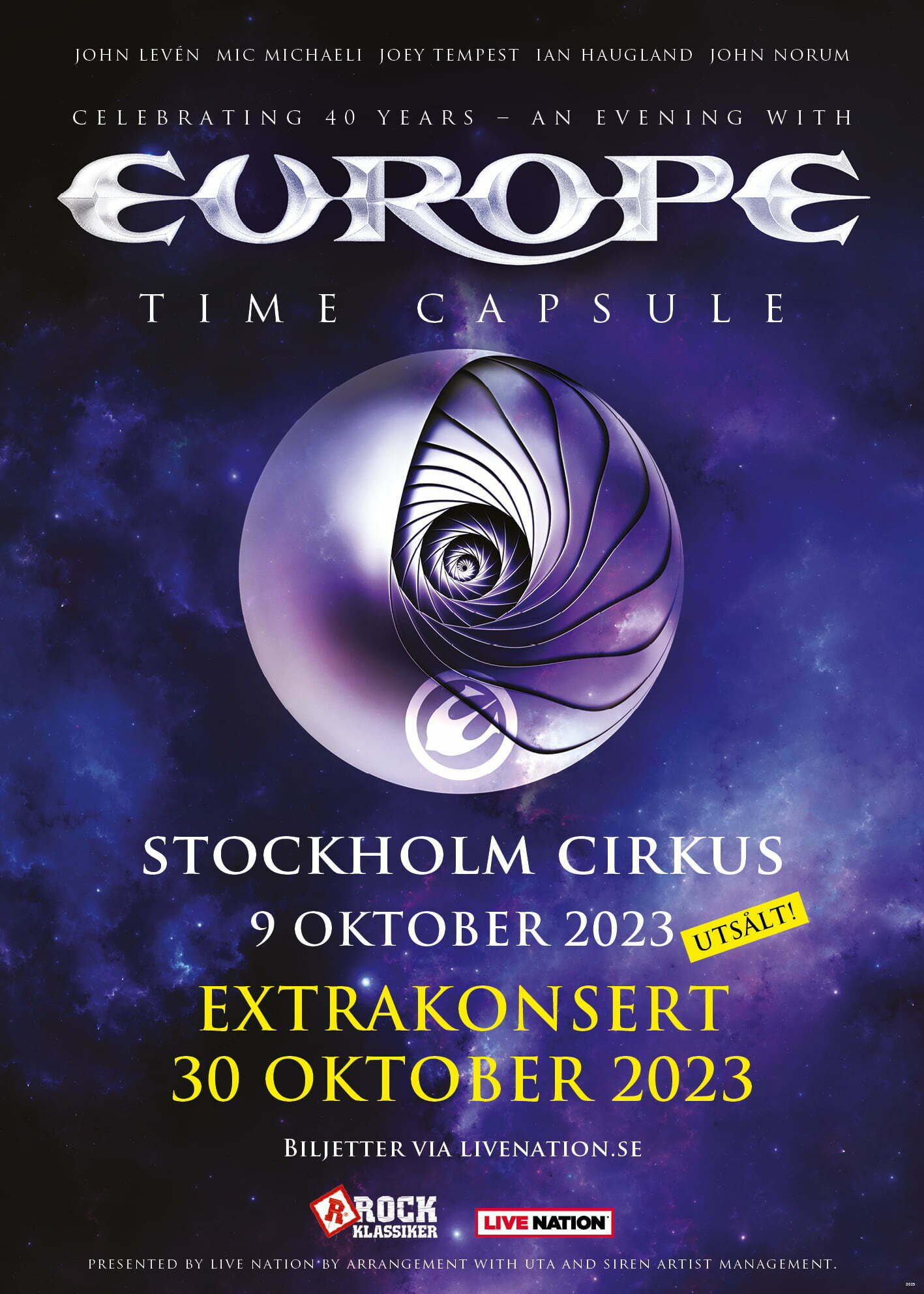 Additional date Stockholm Cirkus - Time Capsule tour 2023