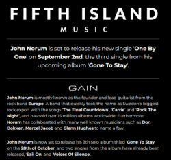 One by One - first press release part I One by One - first press release part I